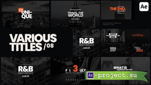 Videohive - Various Titles 08 - 39159809 - Project for After Effects