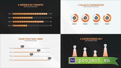 Videohive - 4 Value Infographic Charts - 39147395 - Project for After Effects