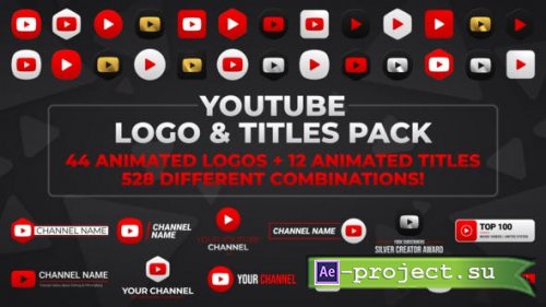 Videohive - Youtube Logo And Title Pack - 35996563 - Project for After Effects