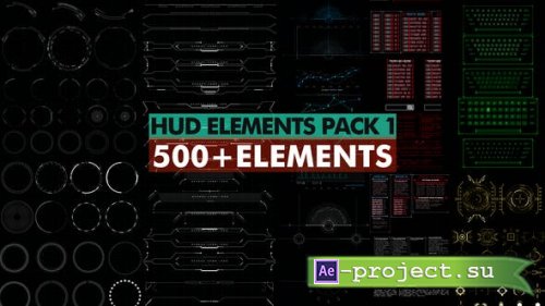 Videohive - HUD Elements Pack 1 - 39209206 - Project & Presets for After Effects
