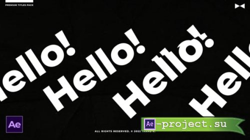 Videohive - Titles  AE - 39377491 - Project for After Effects