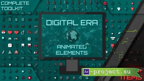 Videohive - Digital Era 400+ Animated Icons and Elements Pack - 20790600 - Project for After Effects