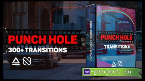 Videohive - Punch Hole Transitions Library - 35526145 - Project & Script for After Effects