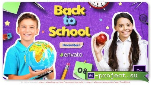 Videohive - Back to School Student Blog - 39197893 - Premiere Pro Templates