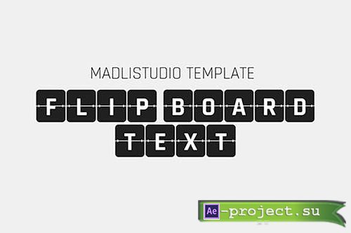 Flip Board Text After Effects