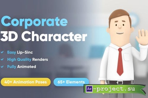 Videohive 3d Character Animation 37803692 Project For After Effects профессиональные