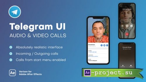 Videohive - Telegram UI - Audio & Video Calls - 38541058 - Project for After Effects