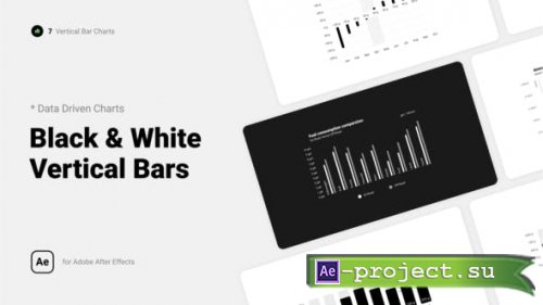 Videohive - Black & White Vertical Bar Charts - 39438919 - Project for After Effects