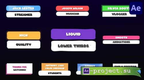 Videohive - Liquid Lower Thirds for After Effects - 39457414 - Project for After Effects