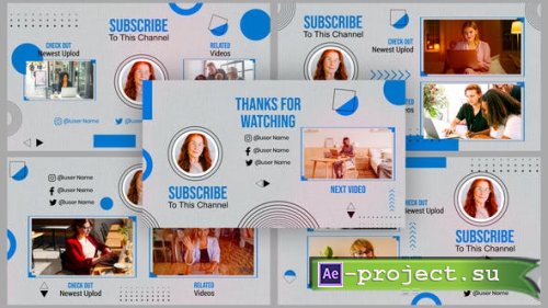 Videohive - Online Work Youtube End Screen Template - 39516476 - Project for After Effects