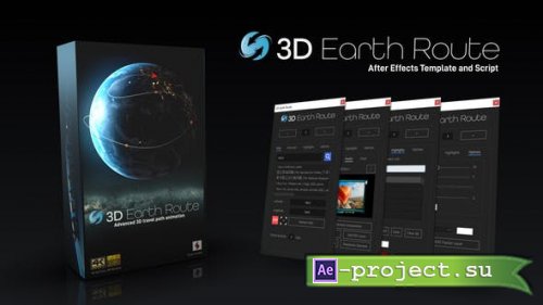 Videohive - 3D Earth Route - 35521921 - Project & Script for After Effects