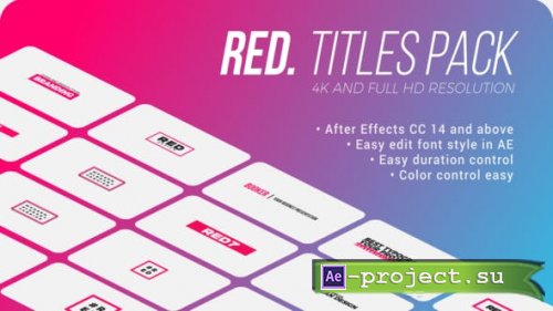 Videohive - Red. - Titles Pack for After Effects - 39537573 - Project for After Effects