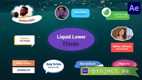 Videohive - Liquid Lower Thirds for After Effects - 39552347 - Project for After Effects