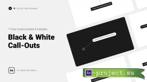Videohive - Black & White Call Outs - 39557473 - Project for After Effects