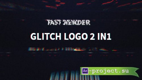 Videohive - Glitch Logo 2 in 1 - 20129708 - Project for After Effects