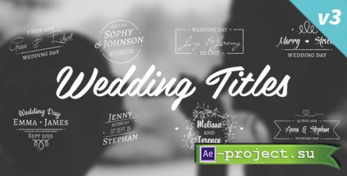 Videohive - Wedding Titles - 12263510 - Project for After Effects