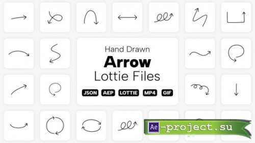 Videohive - Hand Drawn Arrow Lottie Elements - 39551722 - Project for After Effects