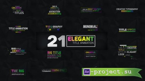Videohive - 21 Elegant Titles - 38390280 - Project for After Effects