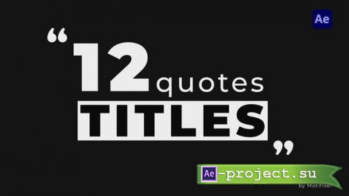 Videohive - Modern Quotes Titles | After Effects - 39635367 - Project for After Effects