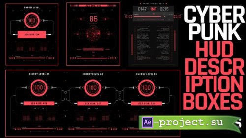 Videohive - Cyberpunk Description Boxes - 39654279 - Project for After Effects