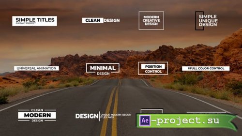 Videohive - Simple Minimal Titles - 39656838 - Project for After Effects
