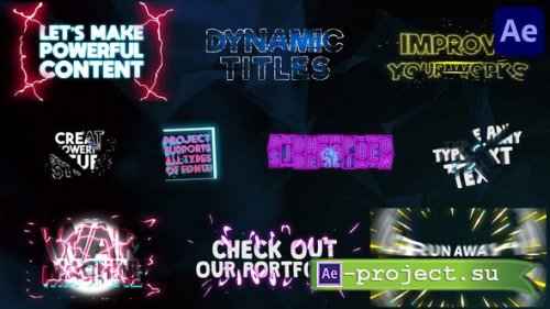 Videohive - Dynamic Titles | After Effects - 34547588 - Project for After Effects