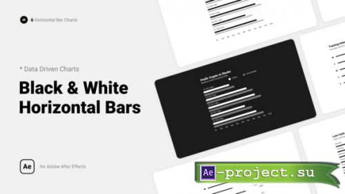 Videohive - Black & White Horizontal Bar Charts - 39734489 - Project for After Effects