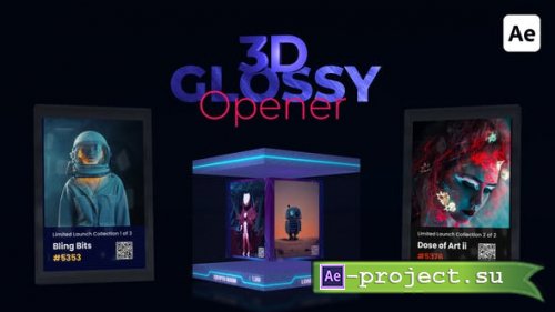Videohive - 3D NFT Glossy Opener - 39433780 - Project for After Effects