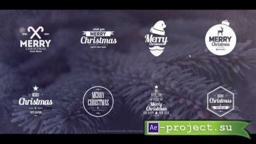 Videohive - Minimal Christmas Titles - 19081193 - Project for After Effects