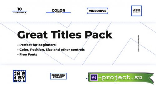Videohive - 10 Great Titles Pack | After Effects - 39802435 - Project for After Effects