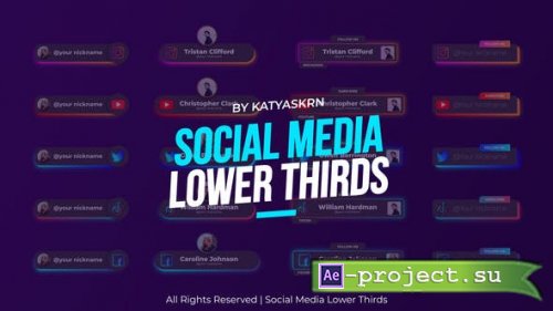 Videohive - Social Media Lower Thirds - After Effects  - 37411989 - Project for After Effects