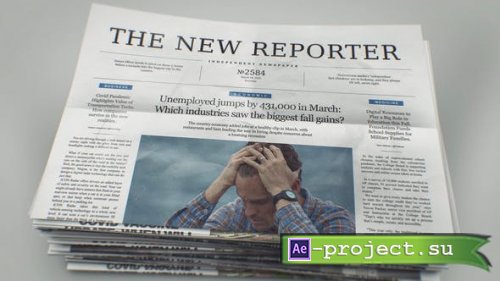 Videohive - Breaking News Photoreal Newspaper 4k - 37114962 - Project for After Effects