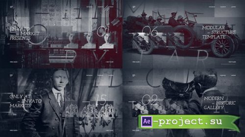 Videohive - Modern Historic Gallery / Old Memories Slideshow / Retro Vintage Opener / Significant History Events - 39703530 