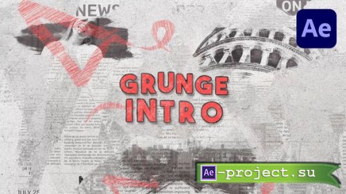 Videohive - Grunge Brush Logo Intro - 39928756 - Project for After Effects