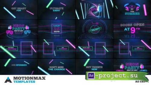 Videohive - Neon Party - Summer Party 06 - 22450820 - Project for After Effects