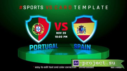 Videohive - SPORTS VS CARD OPENER - 39917785 - Project for After Effects
