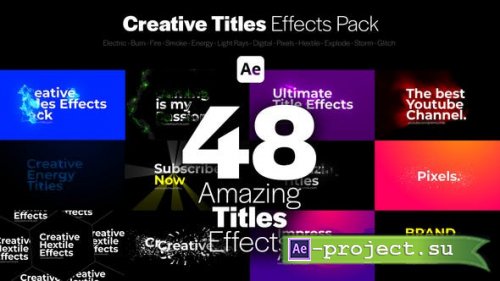Videohive - Creative Titles Effects Pack - 38644485 - Project for After Effects