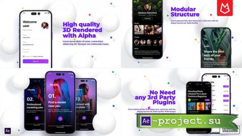 Videohive - App Presentation | Phone 14 Pro Device Mockup - 40034778 - Project for After Effects