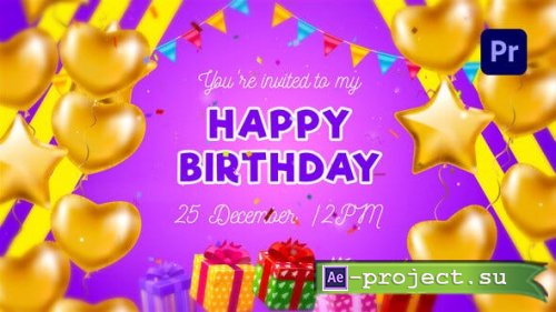 Videohive - Welcome My Birthday || MOGRT - 40071668  - Premiere Pro Templates