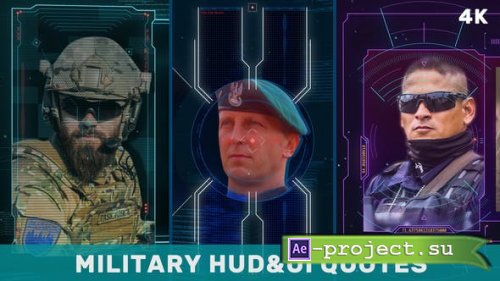 Videohive - Military HUD UI Quotes - 40128600 - Project for After Effects