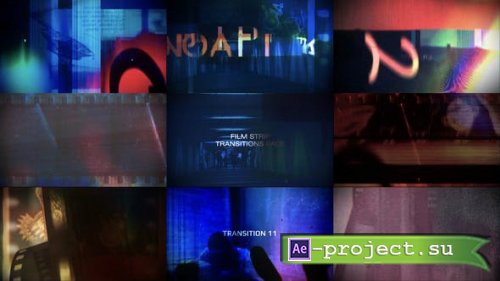 Videohive - Old Film Strip Transitions Pack - 40178382 - Project for After Effects
