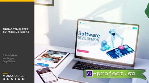 Videohive - Promo Templates 3D Mockup Scene - 30506124 - Project for After Effects