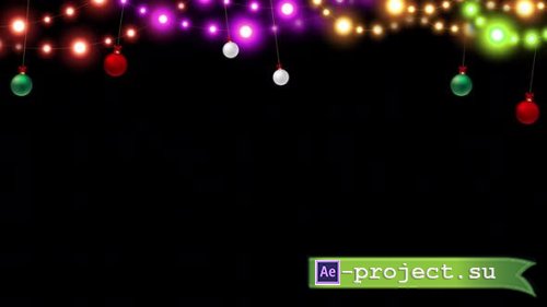 Videohive - Christmas Lights alpha frame for video editing - 39471565 - Motion Graphics
