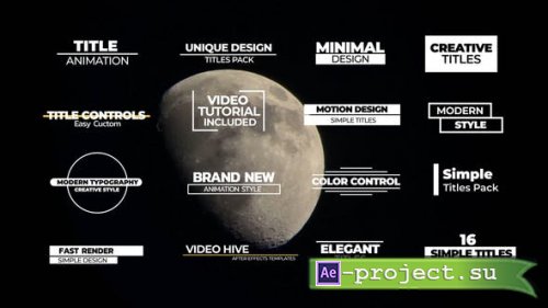 Videohive - Simple Titles | After Effects - 40270655 - Project for After Effects