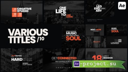 Videohive - Various Titles 10 - 40273281 - Project for After Effects