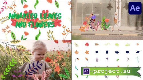 Videohive - Animated Leaves And Flowers for After Effects - 40305316 - Project for After Effects