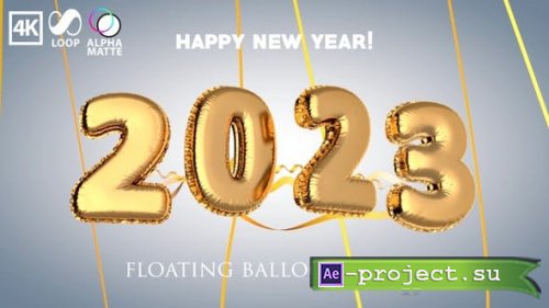 Videohive - New Year 2023 In Foil Balloons - 40228167 - Motion Graphics