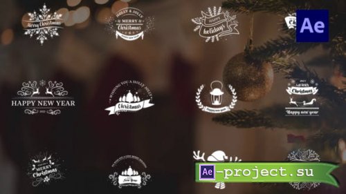 Videohive - Christmas Badges - 40394504 - Project for After Effects