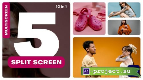 Videohive - Multiscreen - 5 Split Screen - 40430069 - Project for After Effects