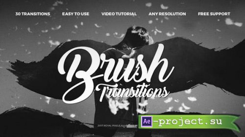 Videohive - Paint Brush Transitions - 21254214 - Project for After Effects